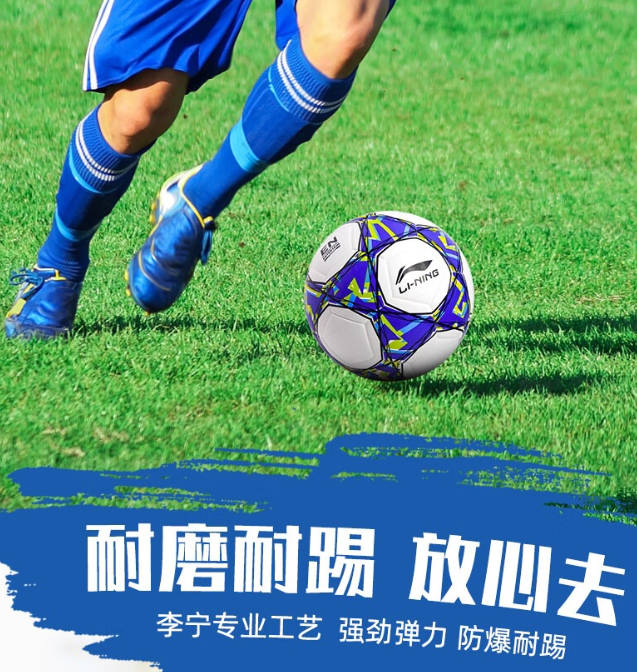 李宁足球儿童小学生专用球5号4号成人专业初中生中考训练足球