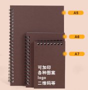 简约线圈本现货批发跨境热销复古加厚作业本笔记本本子定制定做